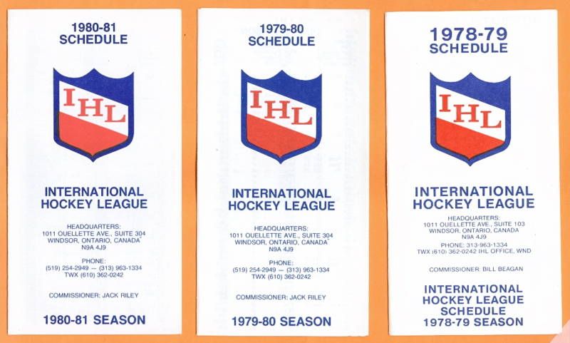 1980 81 IHL International Hockey League Schedule  