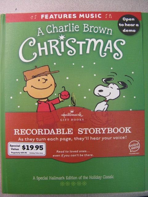 HALLMARK A CHARLIE BROWN CHRISTMAS RECORDABLE STORYBOOK, NEW  