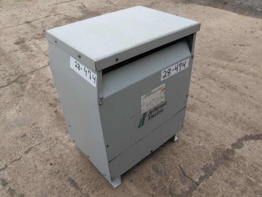 Jefferson Electric 45 KVA 3 Phase Transformer 480 Delta P.   120/208Y 