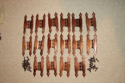 Vintage/Antique Lot Of 16 Metal Cabinet Hinges  