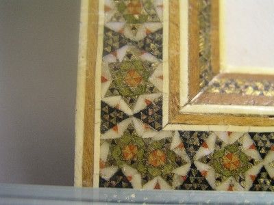 PRE 1900 SIGNED PERSIAN MINIATURE PAINTING FAUX IVORY  