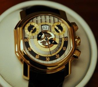 DANIEL ROTH ELLIPSOCURVEX PAPILLON CHRONO YG GOLD WATCH 319.Z.50.390 