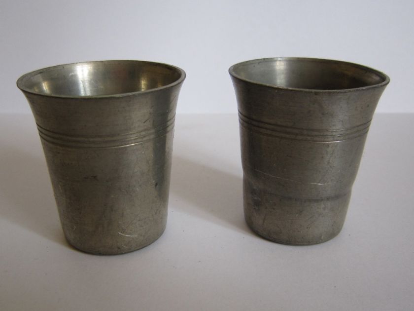 Soldier metal cups, from WW I, mark W S  