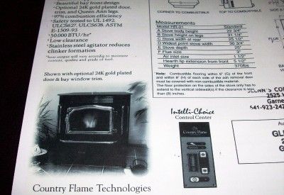 COUNTRY FLAME HARVESTER Corn & Wood Pellet Stove NEW  