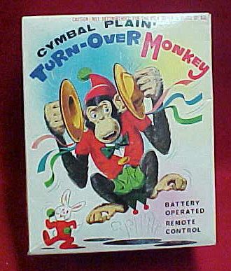 Vintage Cymbal Plain Playing Turn Over Monkey Battery Remote Control 