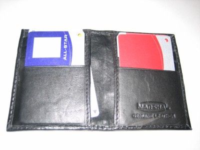 High Quality THIN Black Cow Hide Leather Credit Card Holder 