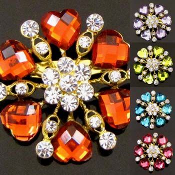 ADDL Item  1 pc Austrian rhinestone crystal flower 