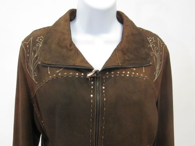 NWT ME BY MILESTONE Donna Brown Leather Jacket Sz 36  