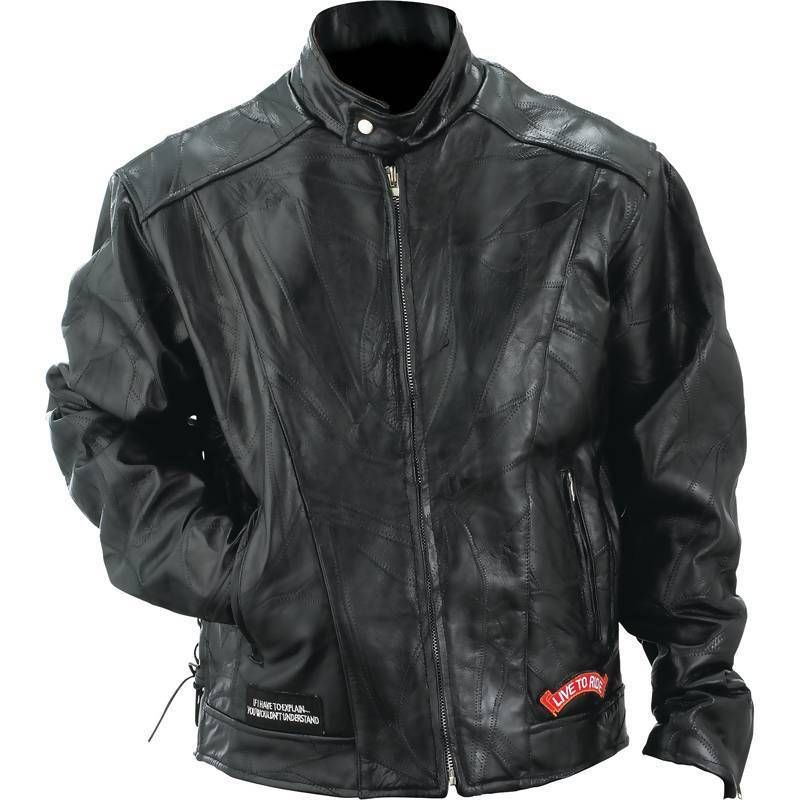 Genuine Buffalo Leather Motorcycle Jacket Mens Jacket Mens Coat Black 