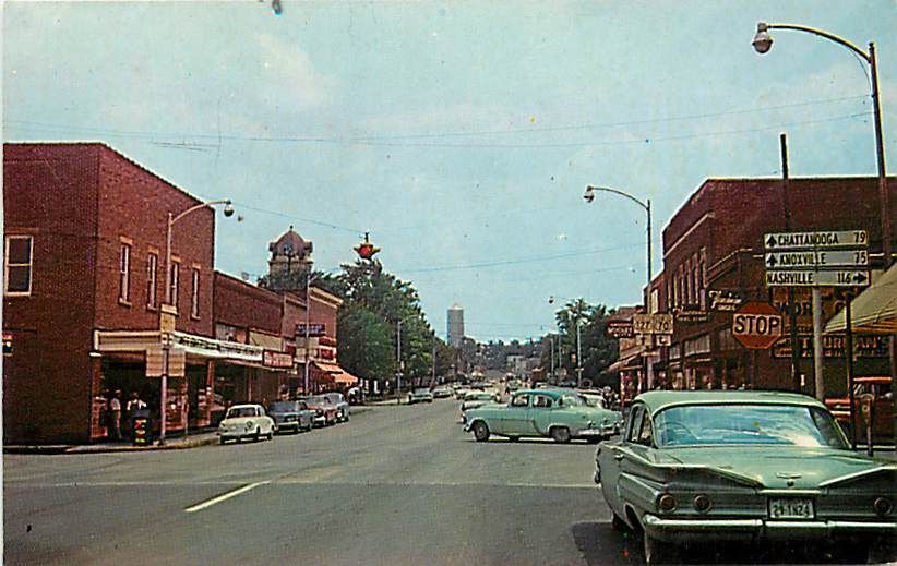 TN CROSSVILLE MAIN ST TOWN VIEW CIRCA 1960S T83211  