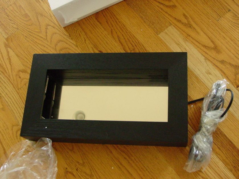 POTTERY BARN MIRRORED LIT SHADOW BOX 11 X 18 BLACK  