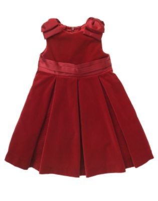 Gymboree $49 Classic Holiday Baby Christmas Red Velveteen Bow Fancy 
