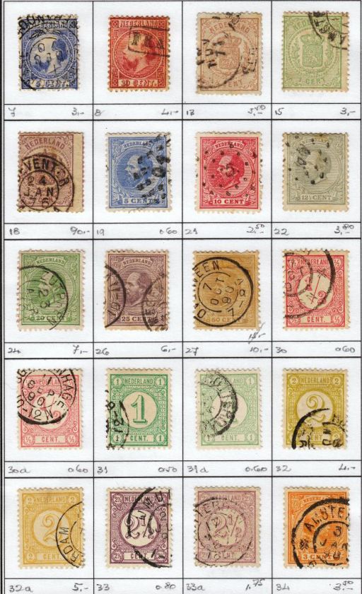 NETHERLANDS Collection  799 Different Stamps 1867 to 2002 (20 