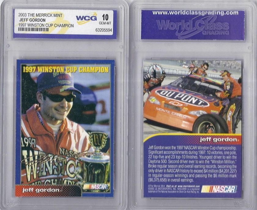 03 Jeff Gordon Auto Card Winston 10 Nascar 24 Du Pont  