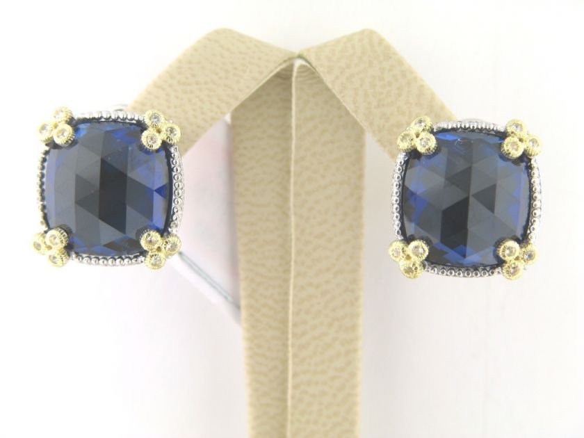 NEW JUDITH RIPKA BLUE QTZ HEMATITE AMBROSIA EARRINGS*  