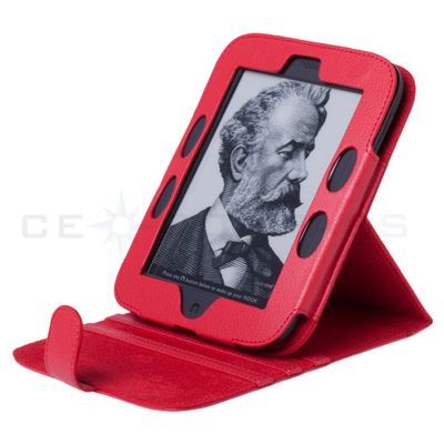   Noble Nook 2 Simple Touch 2nd Edition Red Leather Case Cover Stand