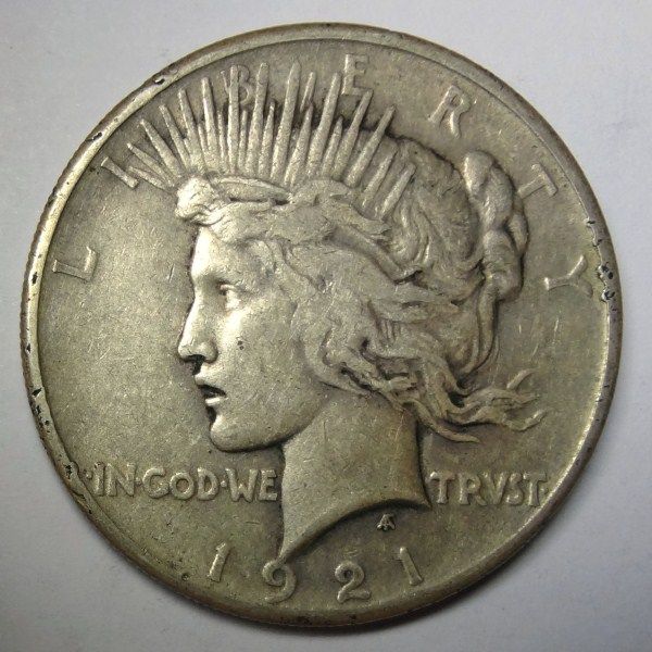 1921 PEACE DOLLAR XF  