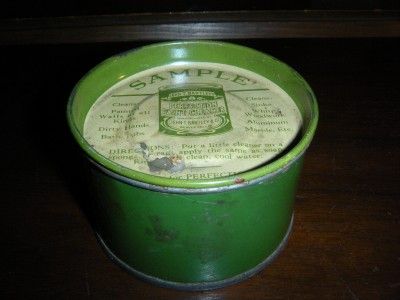 OLD JOHN T BARTLEYS PERFECTION PAINT CLEANER SAMPLE TIN  