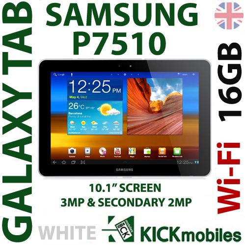 BNIB SAMSUNG GALAXY TAB 10.1 P7510 Wi Fi 16GB White  