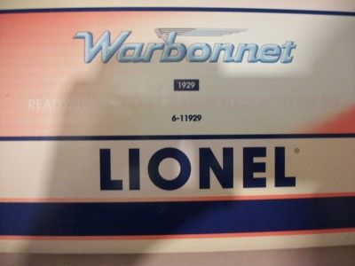 Lionel Warbonnet 0 27 Gauge 6 11929 MIB  