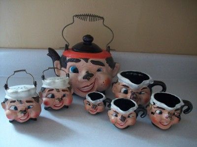 VTG TILSO ANTHROPOMORPHIC SPICE JAR RACK WALL POCKET  