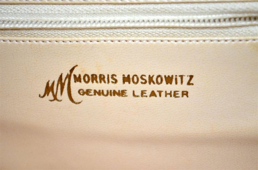   Moskowitz MM Off Soft White Genuine Leather Square Shape Purse  