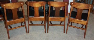   Mid Century Danish Modern Stanley Furniture Dining Side Accent Chairs