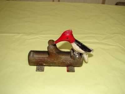 Vintage Cast Iron Woodpecker Toothpick Holder?  