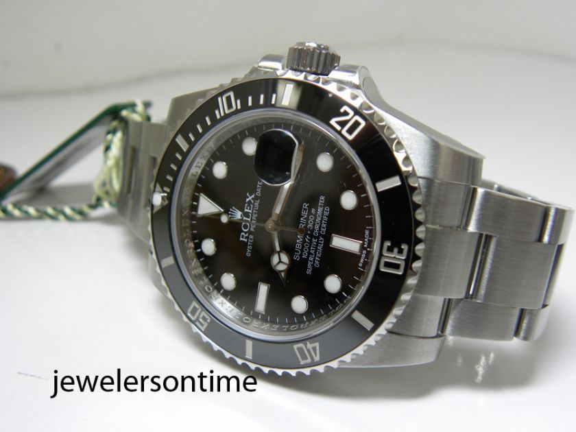 2012 Unworn Rolex SS Submariner 116610 Ceramic B/P  