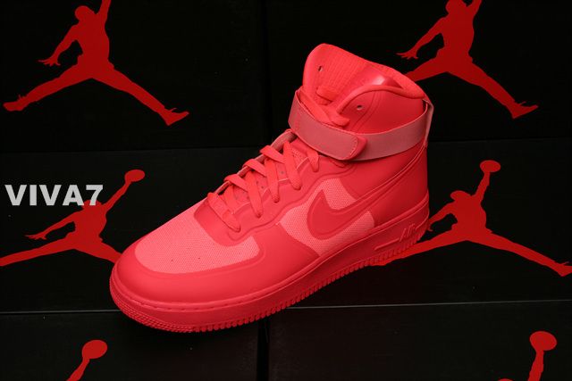 NIKE AIR FORCE 1 HI HYP PRM HYPERFUSE 454433 600 SOLAR RED DS SZ8.5 10 