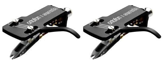 NEW  2 ORTOFON SERATO S 120 OM CARTRIDGES w/ HEADSHELLS  