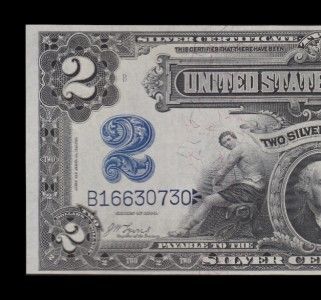 1899 $2 SILVER CERTIFICATE MINI PORTHOLE CHOICE UNC  