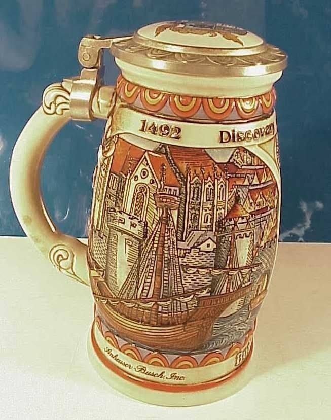 1989 Anheuser Busch Discover America Series Stein Nina  