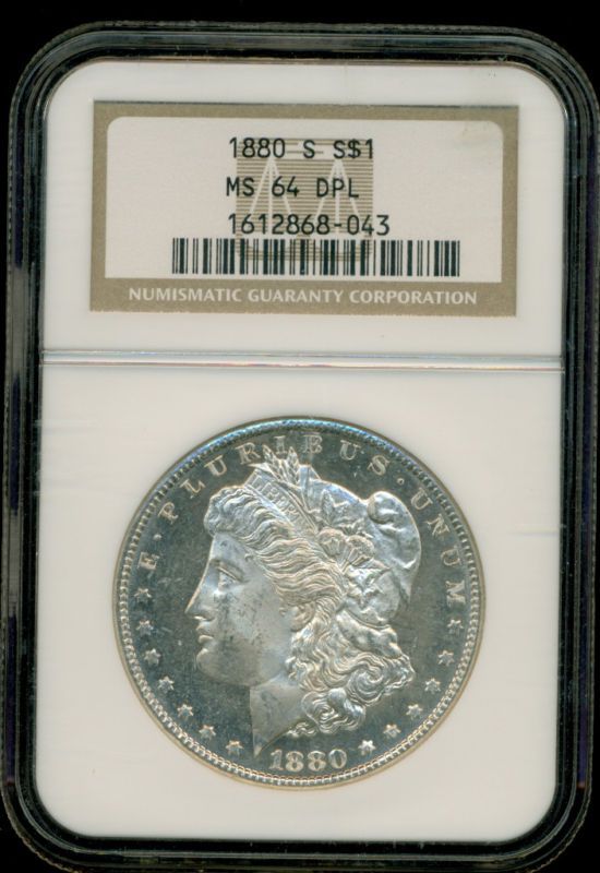 1880 S MORGAN SILVER DOLLAR NGC MS64 DMPL  