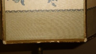   ANTIQUE/CIRCA EARLY 1900s VICTORIAN/ART DECO FLORAL PANEL LAMP SHADE