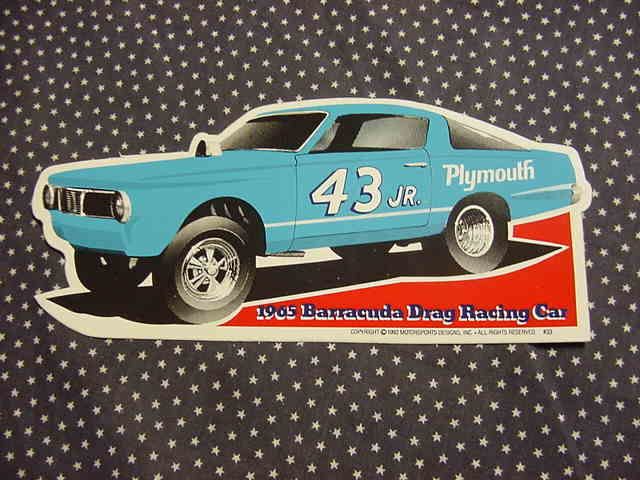 Richard Petty 1965 Barracuda 43 Jr decal  