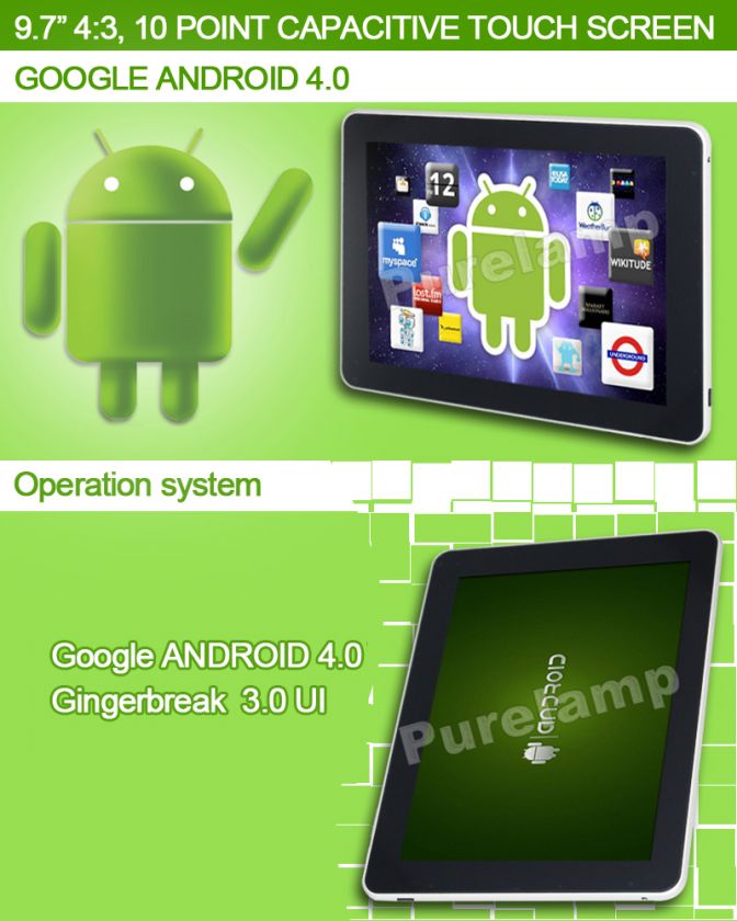 Android 4.0 Tablet PC 10 Point Capacitive IPS Screen Dual Camera 