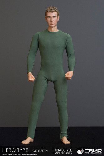 Triad 1/6 HERO TYPE MALE OD GREEN spandex body suit  