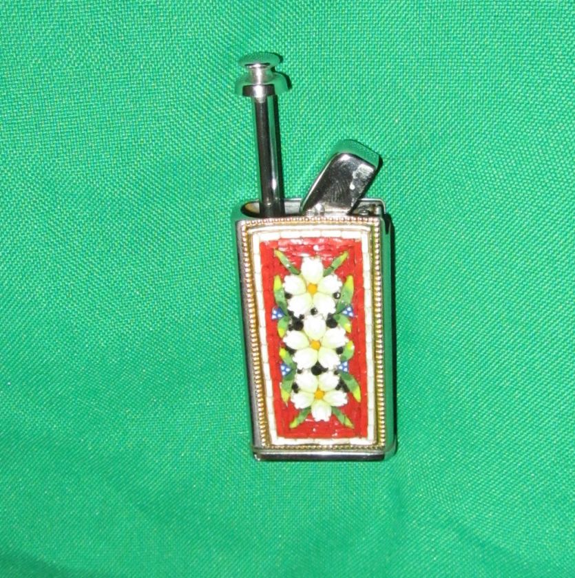 Atomizer by Corona mosaic style colorful floral pattern purse size 
