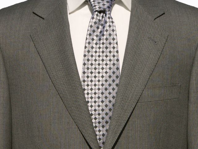 DANIELE $1195 MENS SUIT SALT PEPPER BIRDSEYE NAILHEAD  