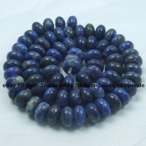 6X10mm Rondelle blue Lapis lazuli gemstone beads 15.5  