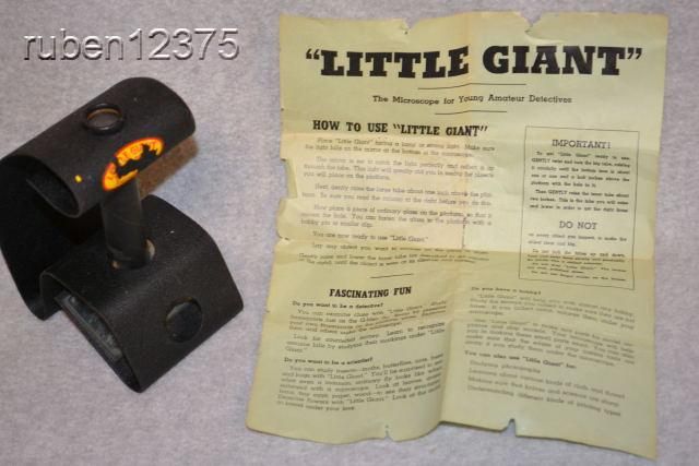 Vintage Little Giant 5 power Microscope w/Original Box & Instructions 