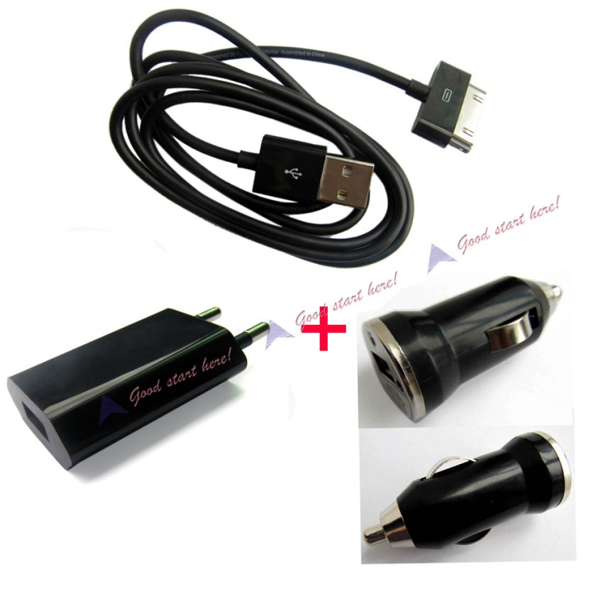   Wall Charger Adapter Car Charger USB Data Cable for iphone 4G 3G ipod