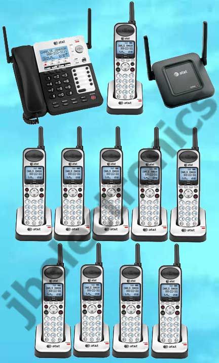 AT&T SB67118 4 LINE DECT 6.0 PHONE 10 CORDLESS+REPEATER  