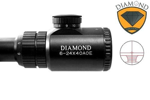   Rifle Scope with Adjustable 6x 24x Optical Zoom   Mount Included