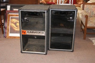 Vintage Electro Voice (EV) Eliminator 1A Cabinet PA Speakers 