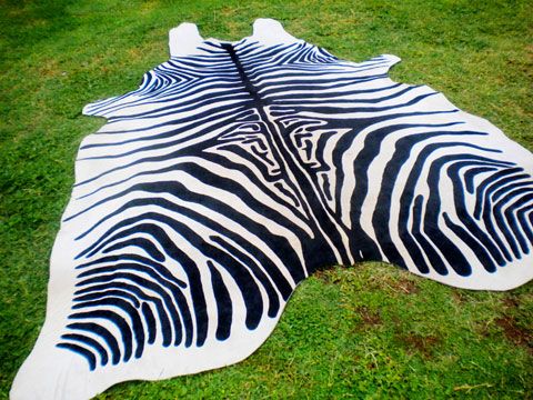 ZEBRA Print/Printed COWHIDE SKIN Rug COW HIDE DC3285  