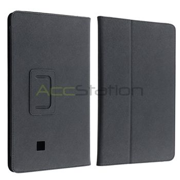 For Archos Arnova 10 G2 Tablet Black Plain Folio Leather Case Pouch 