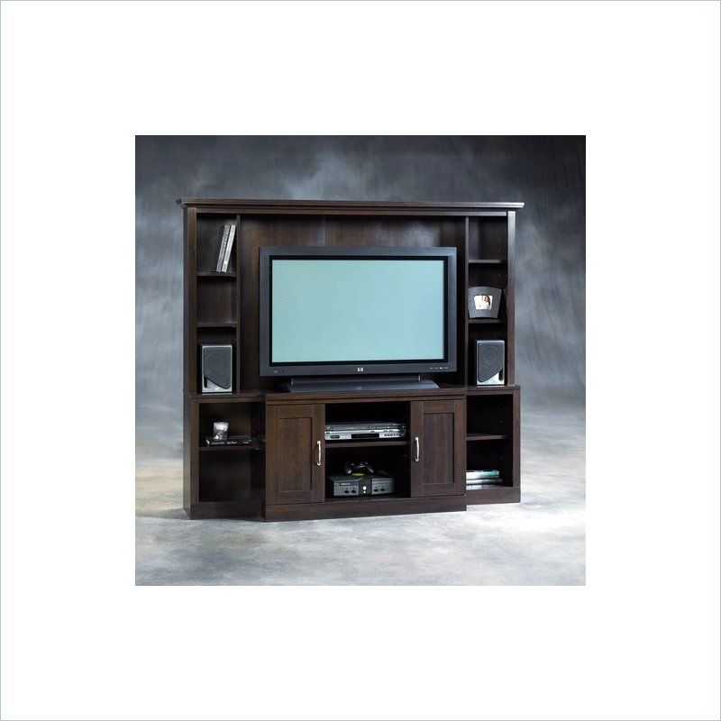 Sauder Large Cinnamon Cherry Entertainment Center 042666603690  