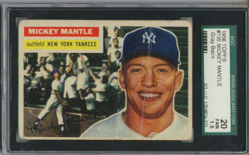 1956 Topps Mickey Mantle #135 SGC 20 1.5   NY Yankees  